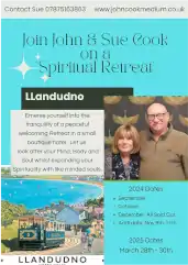 Spiritual Retreat Llandudno March 2025 john cook psychic